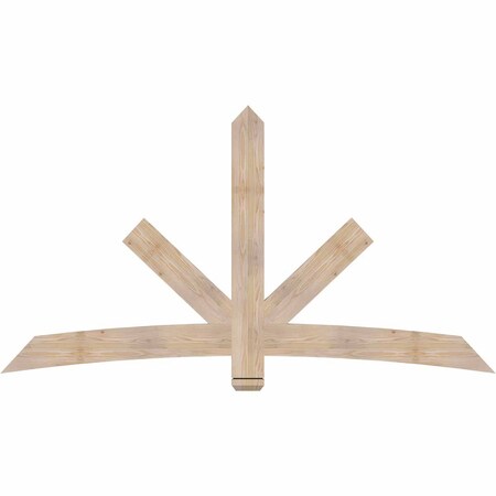 Ekena Millwork Alberta Smooth Timber Gable Bracket, Douglas Fir, 84"W x 45"H x 1 1/2"D x 5 1/2"F, 13/12 Pitch GBW084X45X0206ALB00SDF